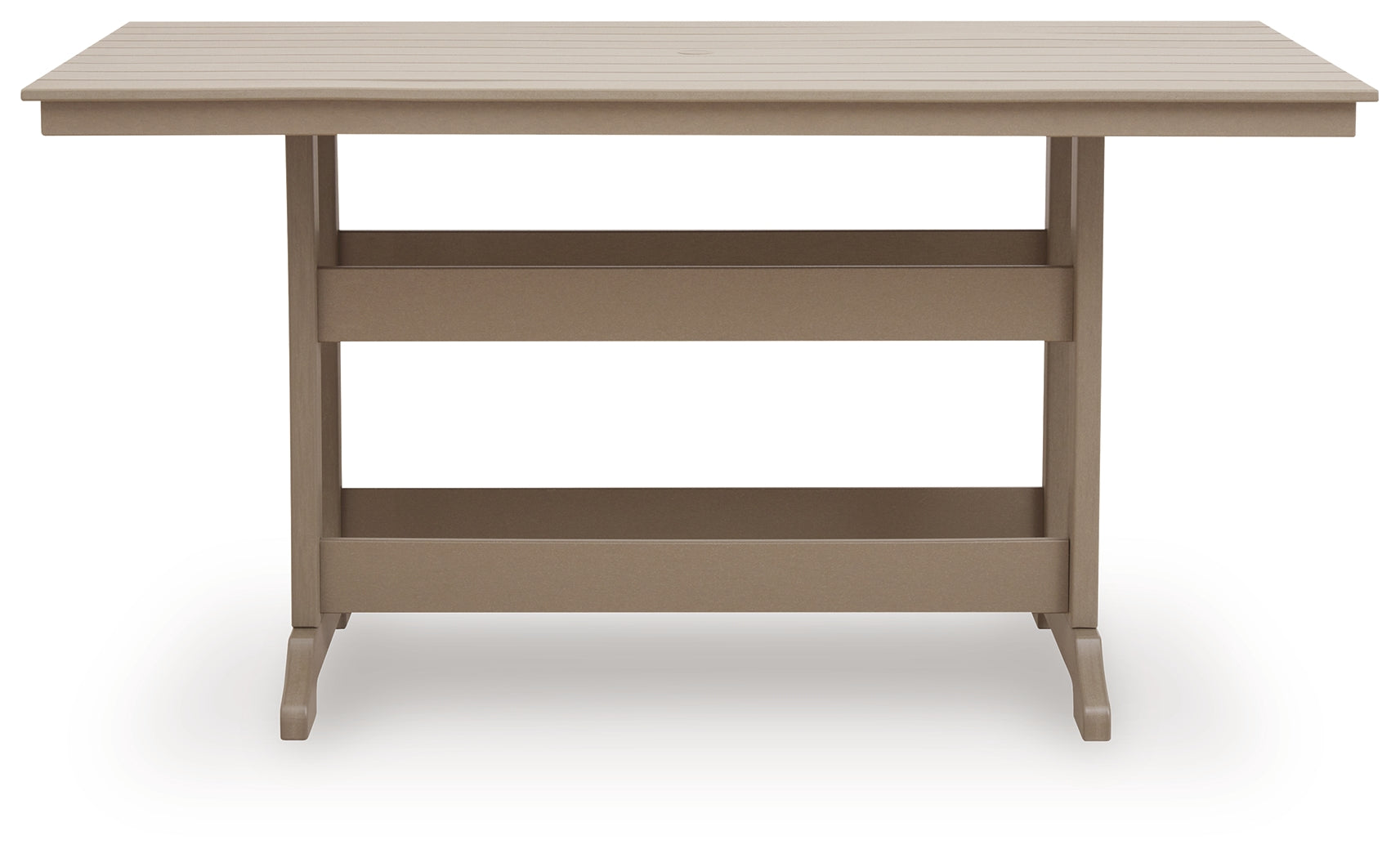 Seacliff Beach Medium Brown RECT COUNTER TABLE W/UMB OPT