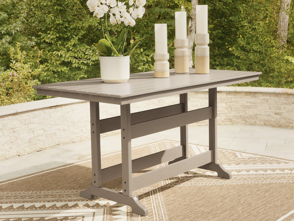 Seacliff Beach Medium Brown RECT COUNTER TABLE W/UMB OPT