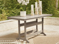 Seacliff Beach Medium Brown RECT COUNTER TABLE W/UMB OPT