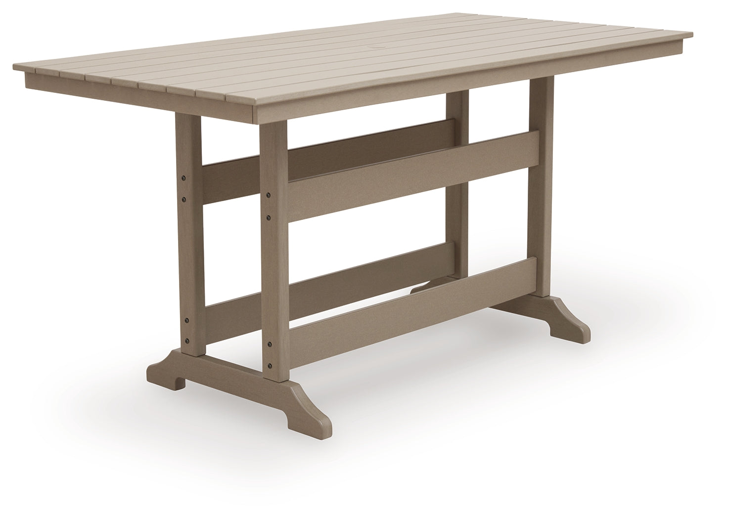 Seacliff Beach Medium Brown RECT COUNTER TABLE W/UMB OPT