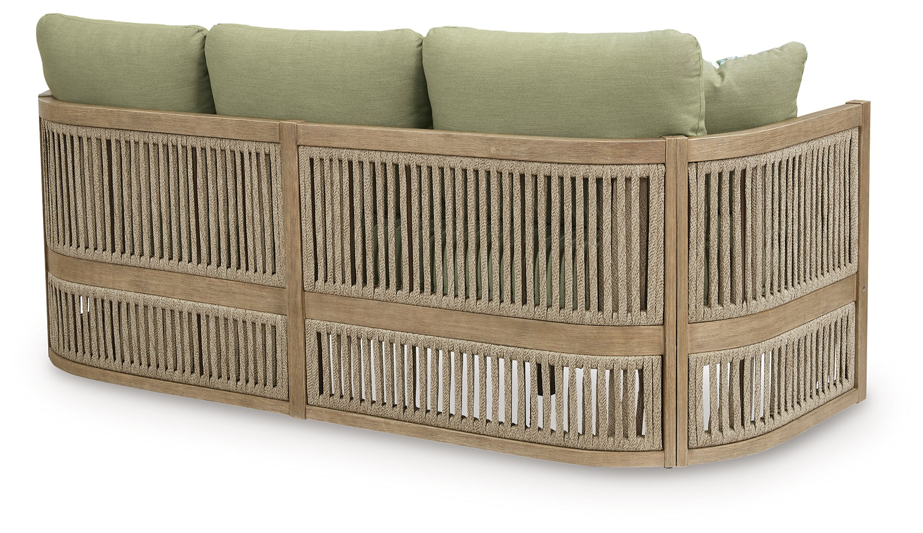 Serena Shores Beige/Green Sofa with Cushion