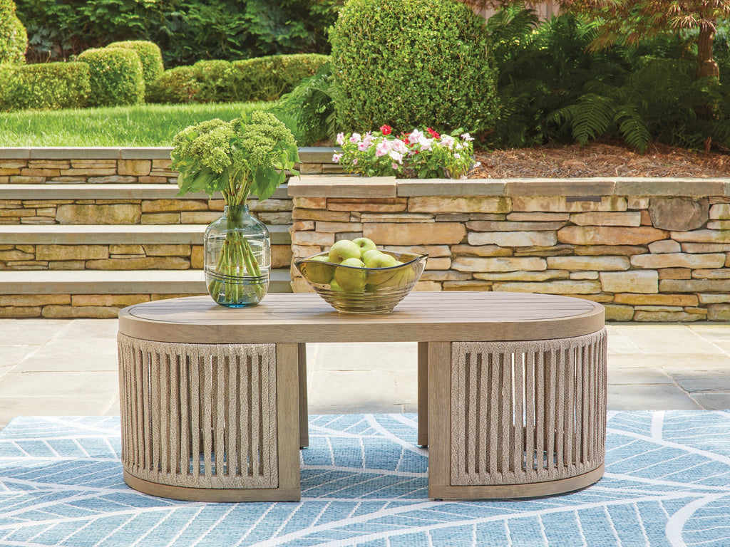 Serena Shores Beige Rectangular Cocktail Table