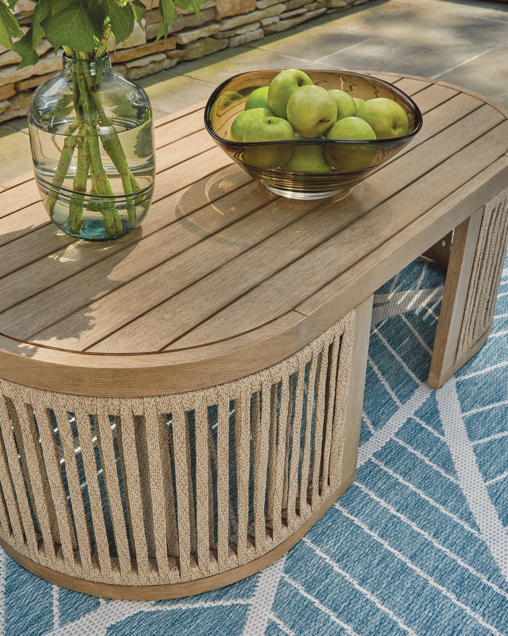 Serena Shores Beige Rectangular Cocktail Table