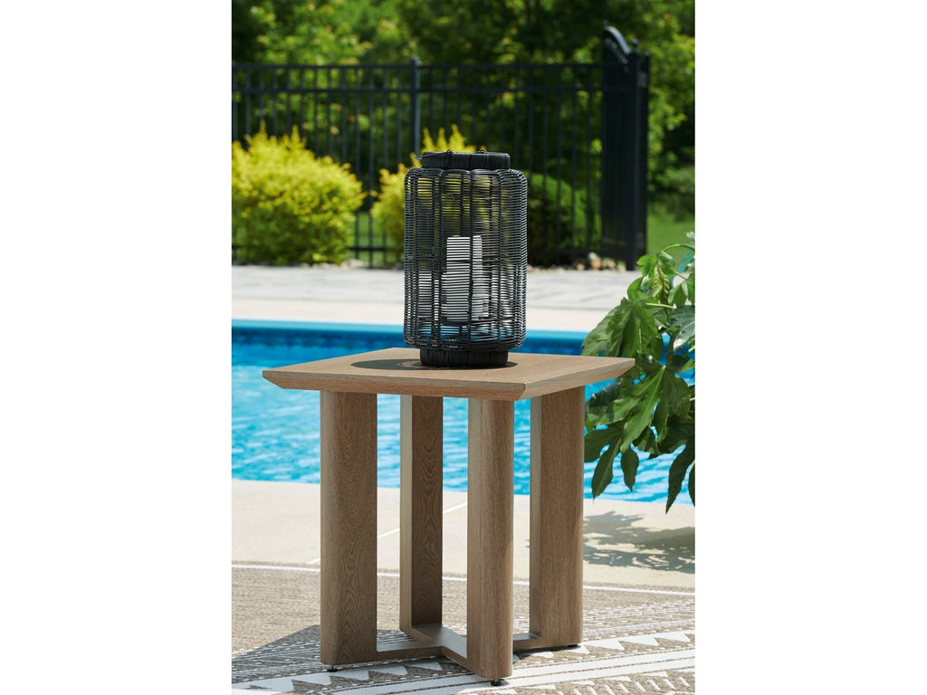 Serene Bay Dark Brown Square End Table