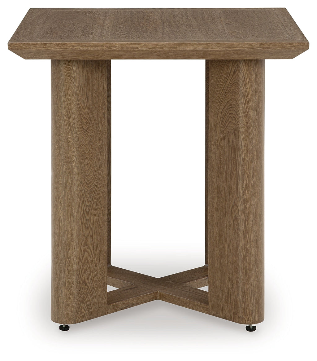 Serene Bay Dark Brown Square End Table