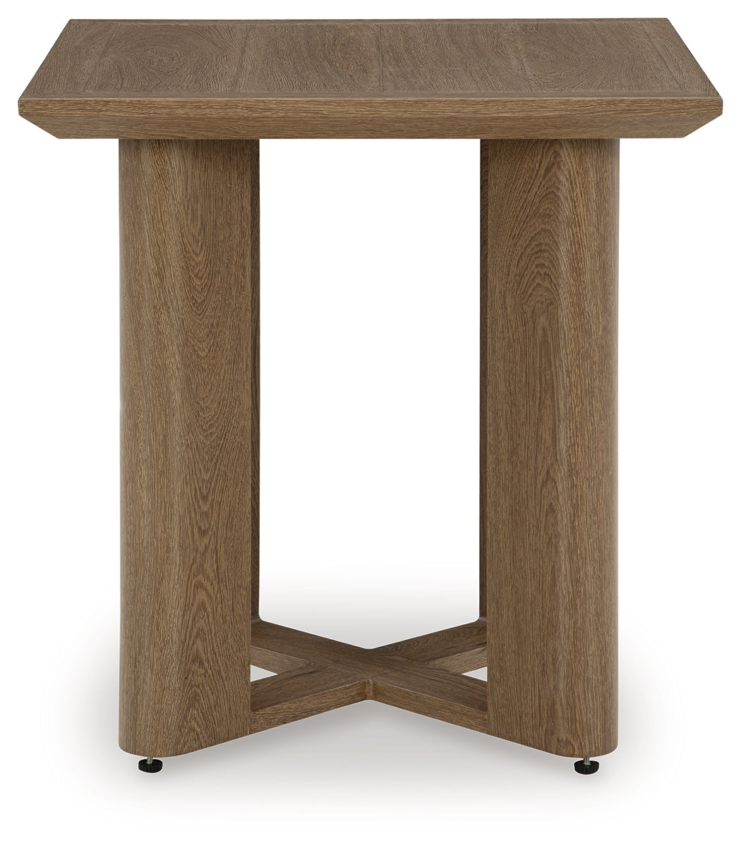Serene Bay Dark Brown Square End Table