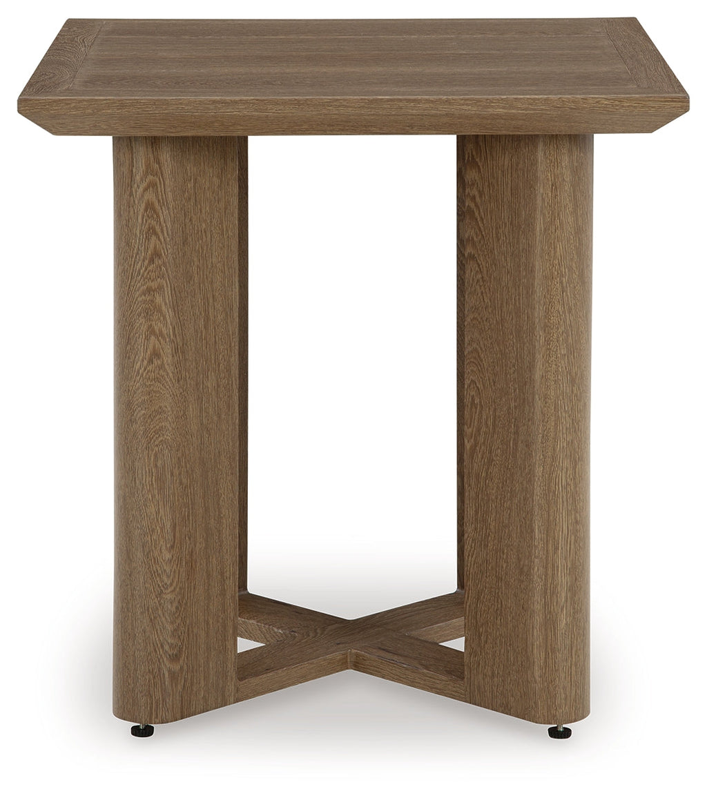 Serene Bay Dark Brown Square End Table