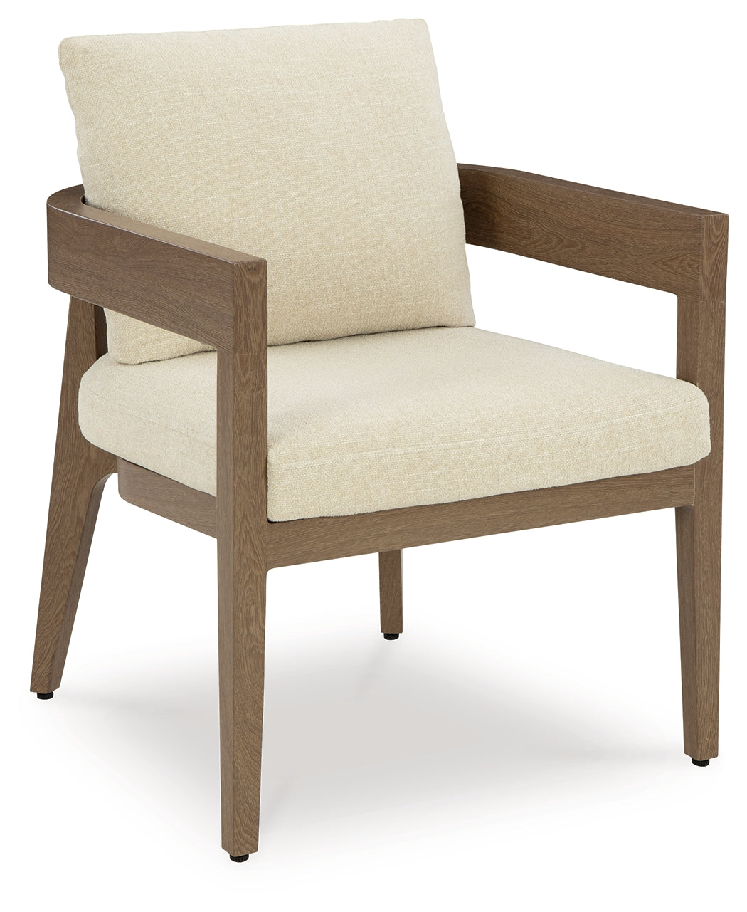 Serene Bay Dark Brown/White Arm Chair With Cushion (Set of 2)