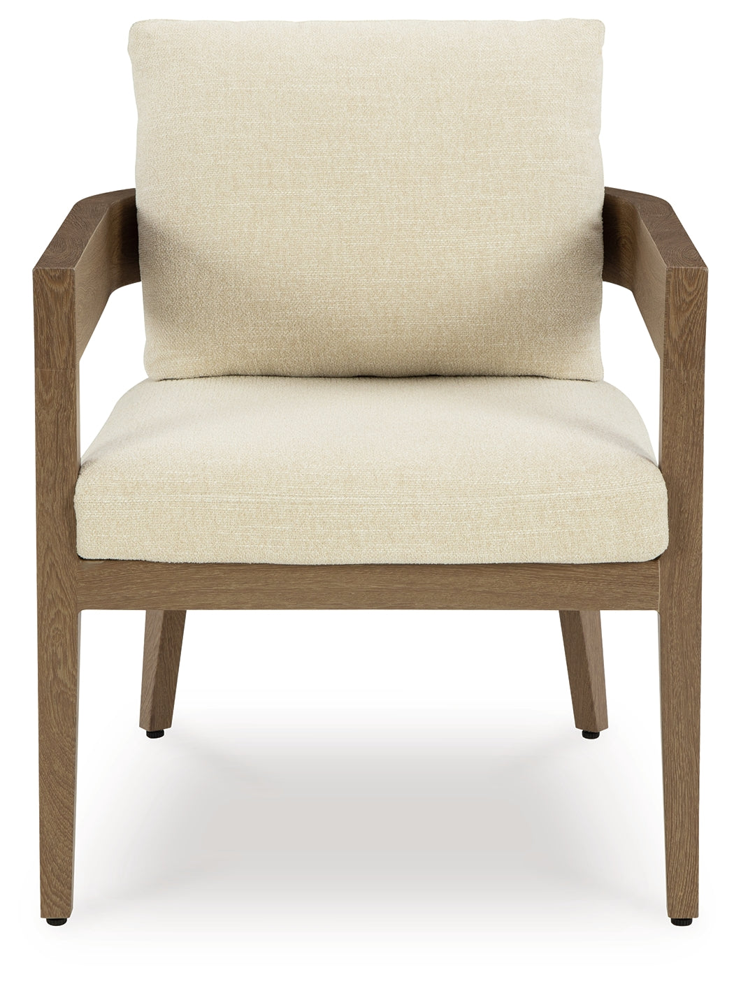 Serene Bay Dark Brown/White Arm Chair With Cushion (Set of 2)