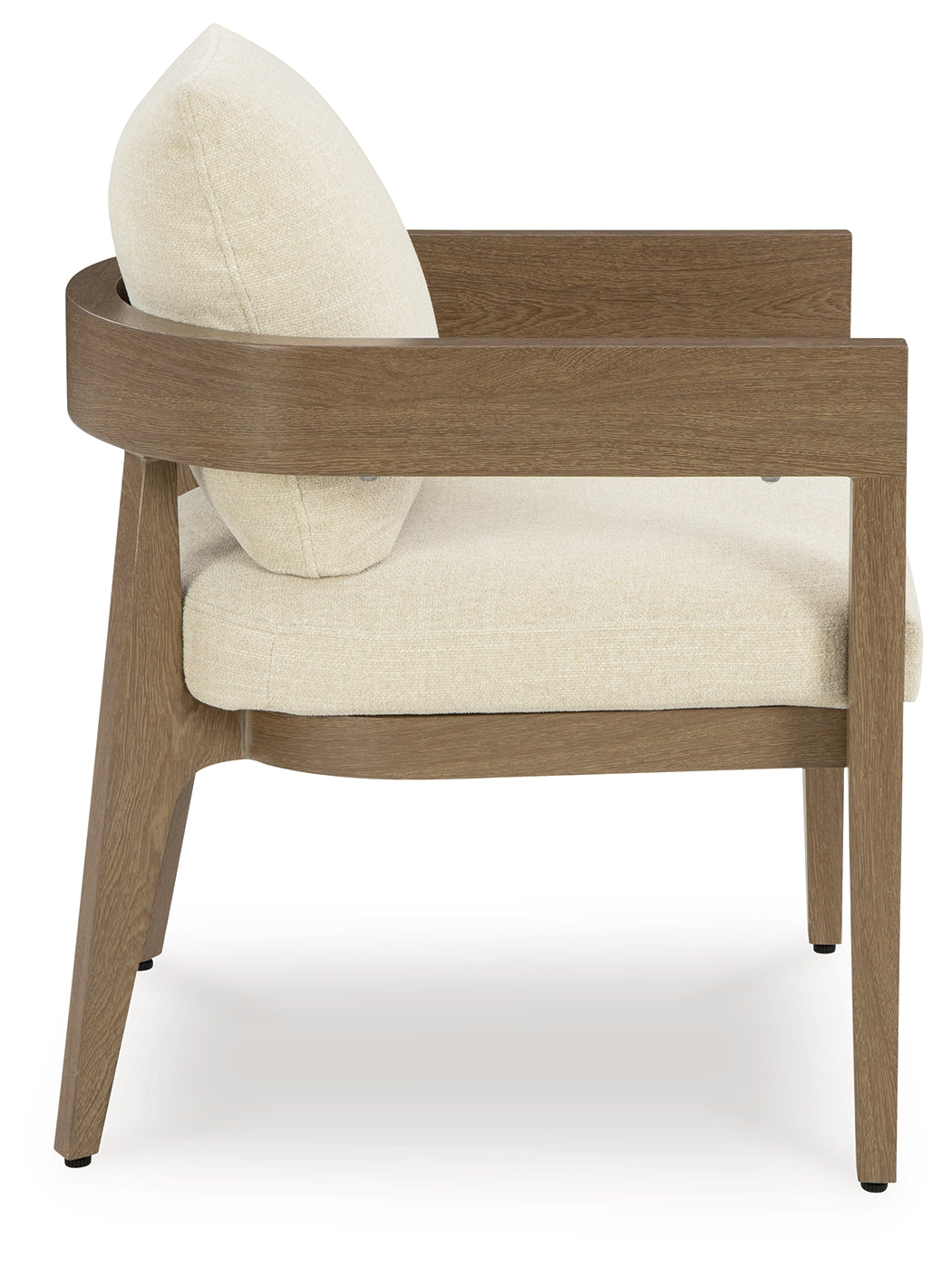Serene Bay Dark Brown/White Arm Chair With Cushion (Set of 2)