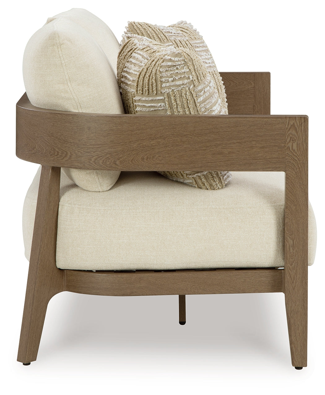 Serene Bay Dark Brown/White Loveseat w/Cushion