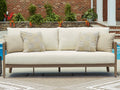 Serene Bay Dark Brown/White Sofa with Cushion