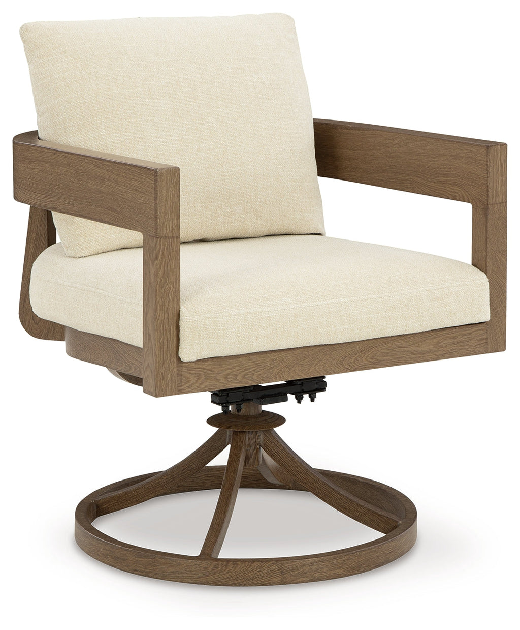 Serene Bay Dark Brown/White Swivel Chair w/Cushion (Set of 2)