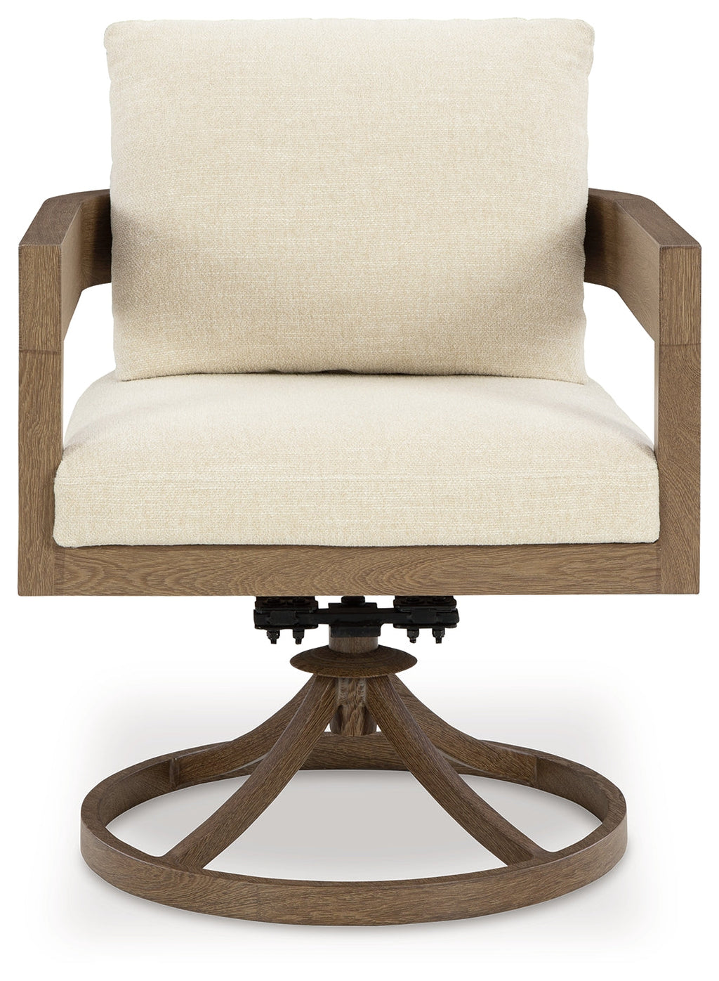 Serene Bay Dark Brown/White Swivel Chair w/Cushion (Set of 2)