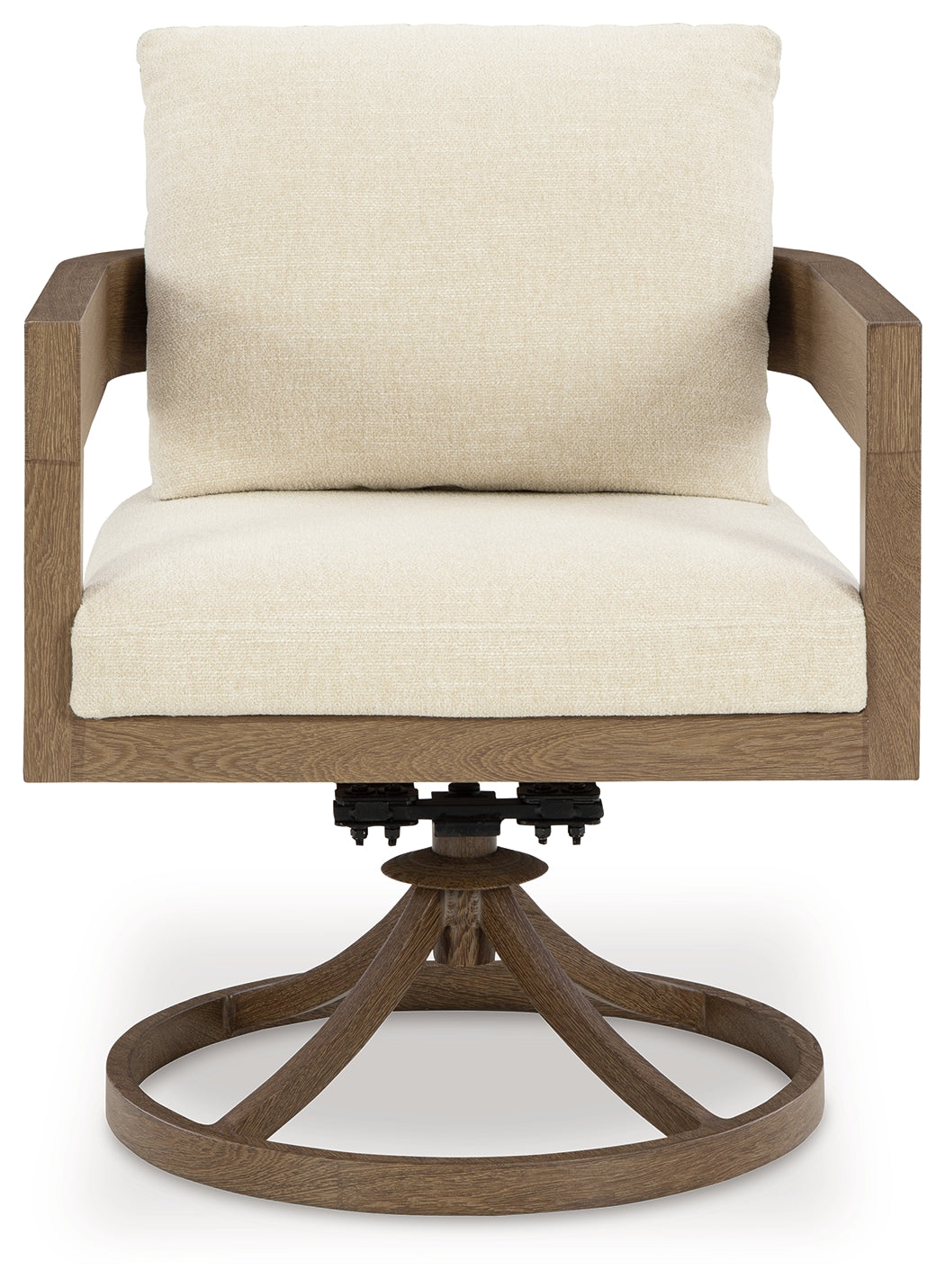 Serene Bay Dark Brown/White Swivel Chair w/Cushion (Set of 2)