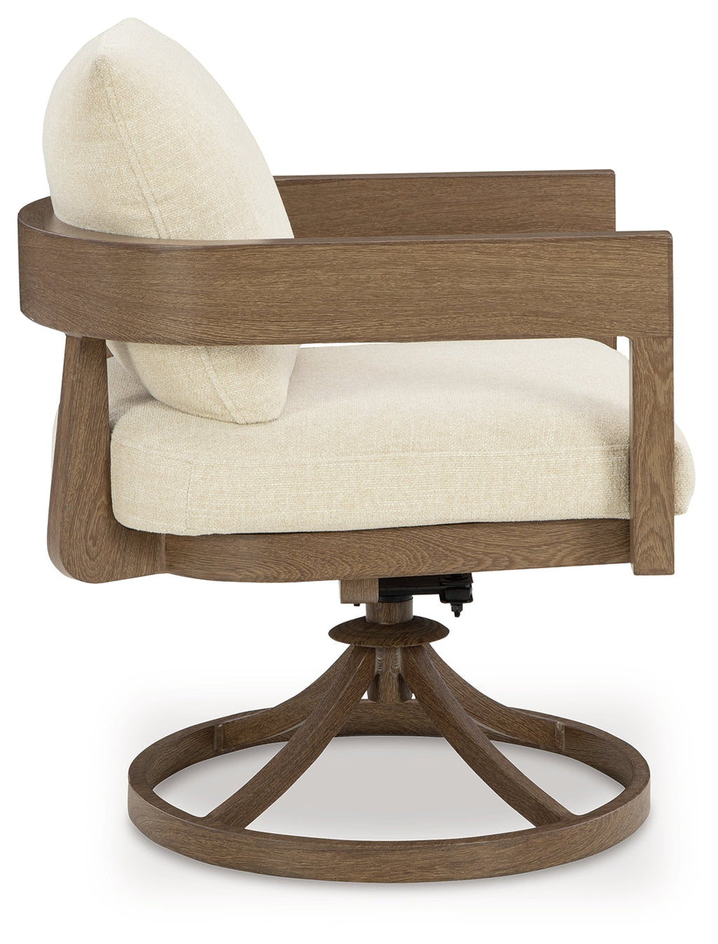 Serene Bay Dark Brown/White Swivel Chair w/Cushion (Set of 2)