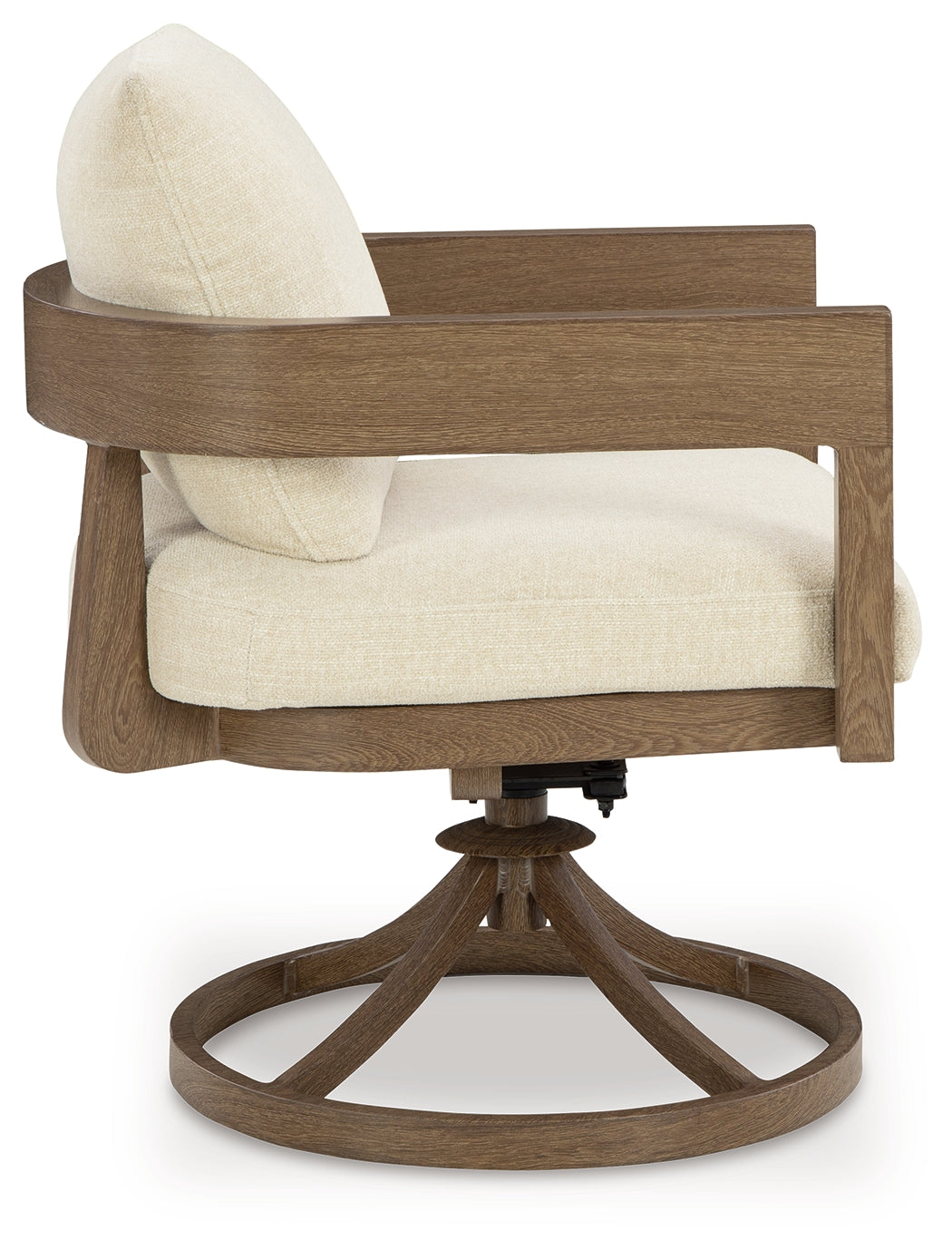 Serene Bay Dark Brown/White Swivel Chair w/Cushion (Set of 2)