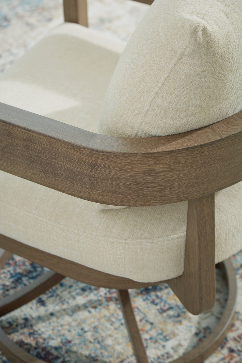 Serene Bay Dark Brown/White Swivel Chair w/Cushion (Set of 2)