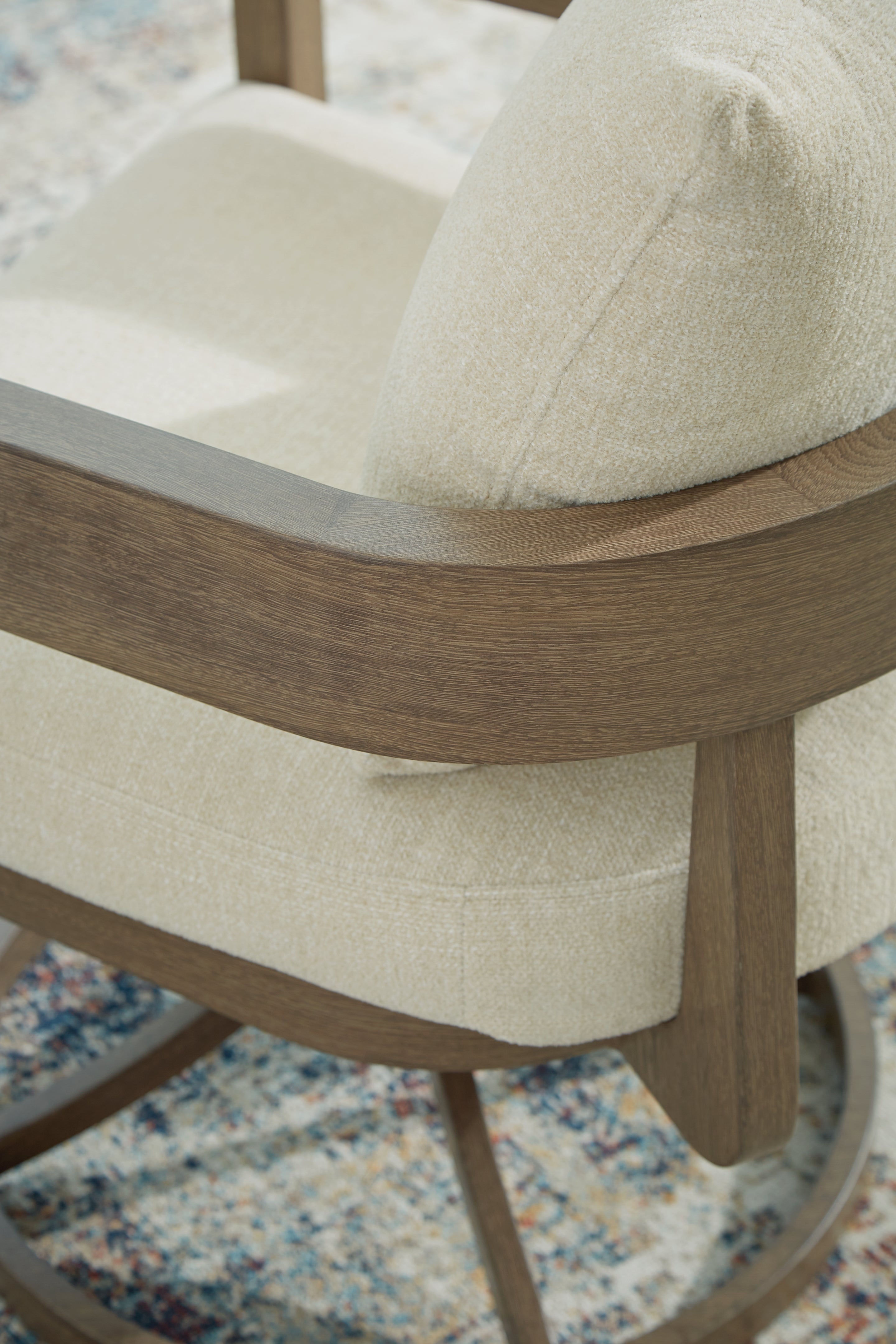 Serene Bay Dark Brown/White Swivel Chair w/Cushion (Set of 2)