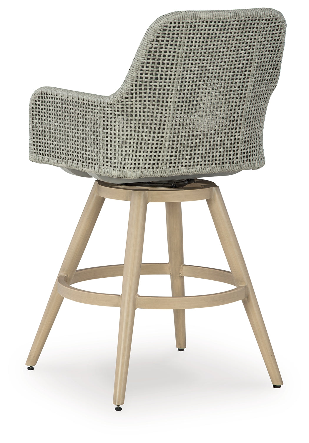 Seton Creek /Gray Outdoor Bar Height Barstool, Beige