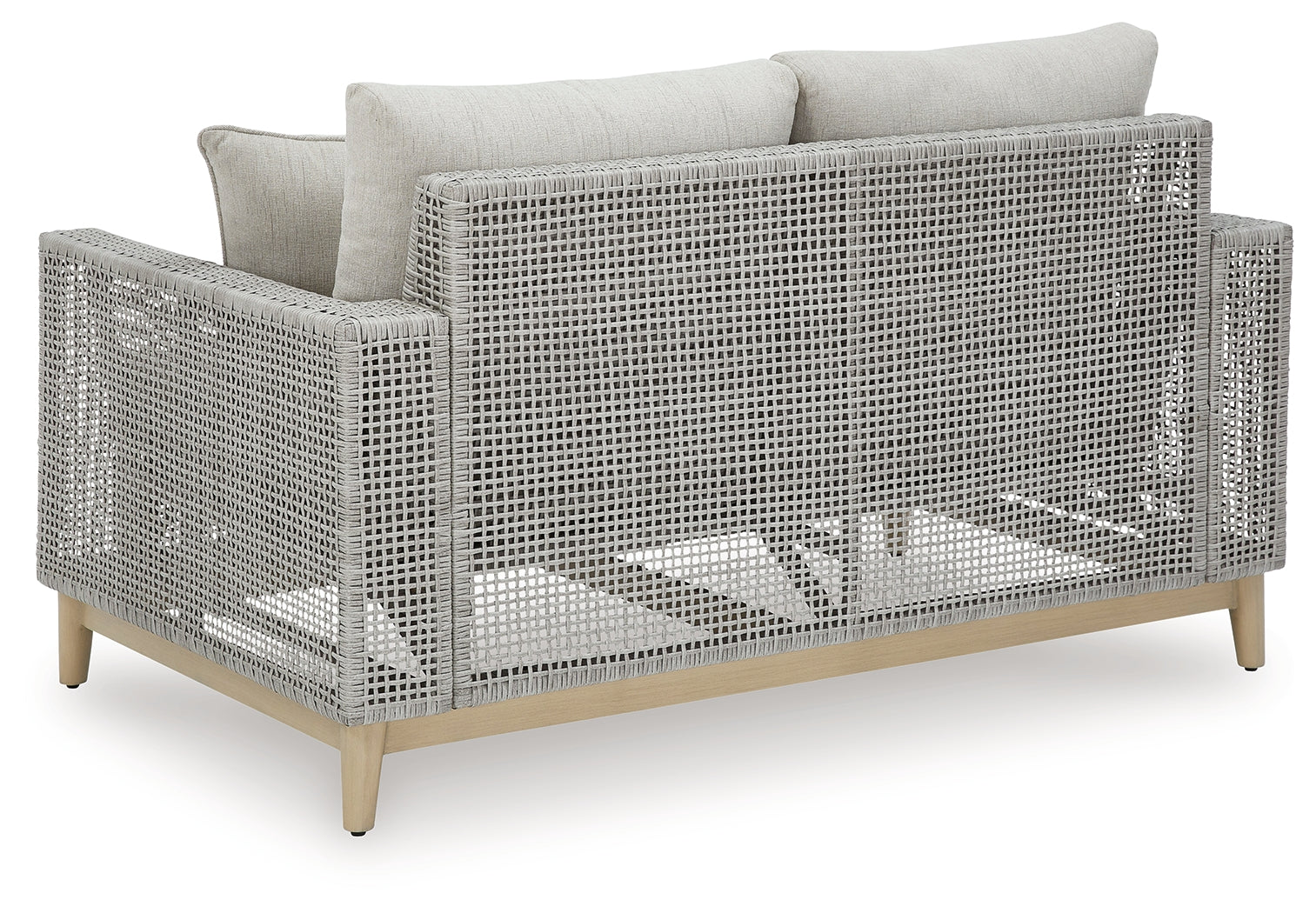 Seton Creek Gray Outdoor Loveseat w/ Cushion