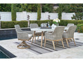 Seton Creek Gray Outdoor Oval Dining Set / 7pc