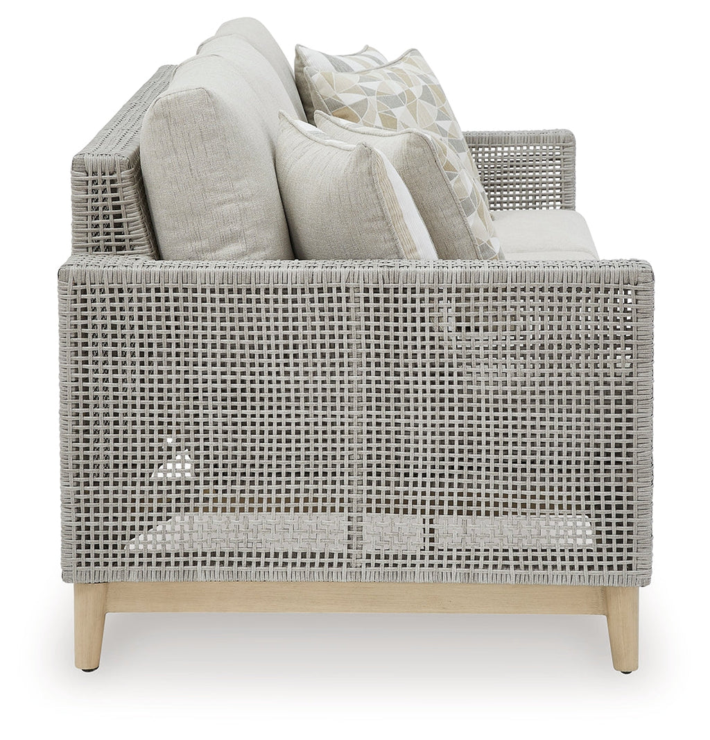 Seton Creek Gray Outdoor Sofa w/ Cushion