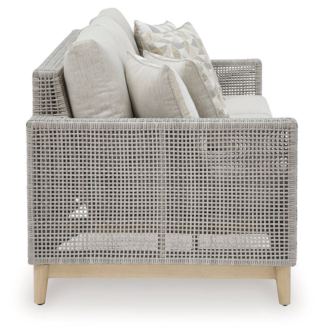 Seton Creek Gray Outdoor Sofa w/ Cushion