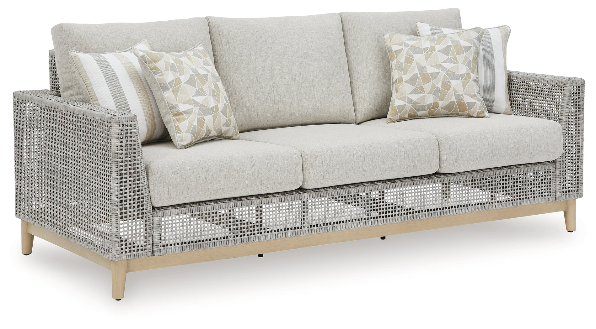 Seton Creek Gray Outdoor Sofa w/ Cushion