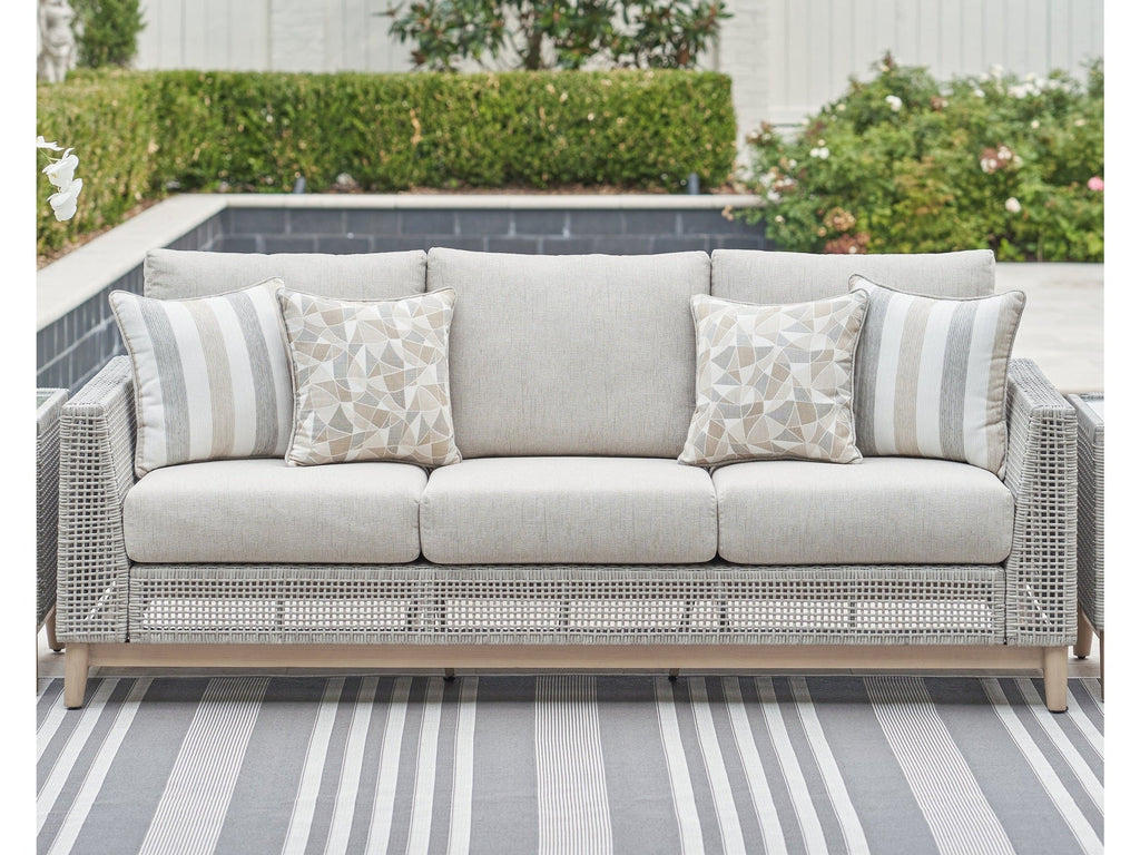 Seton Creek Gray Outdoor Sofa w/ Cushion