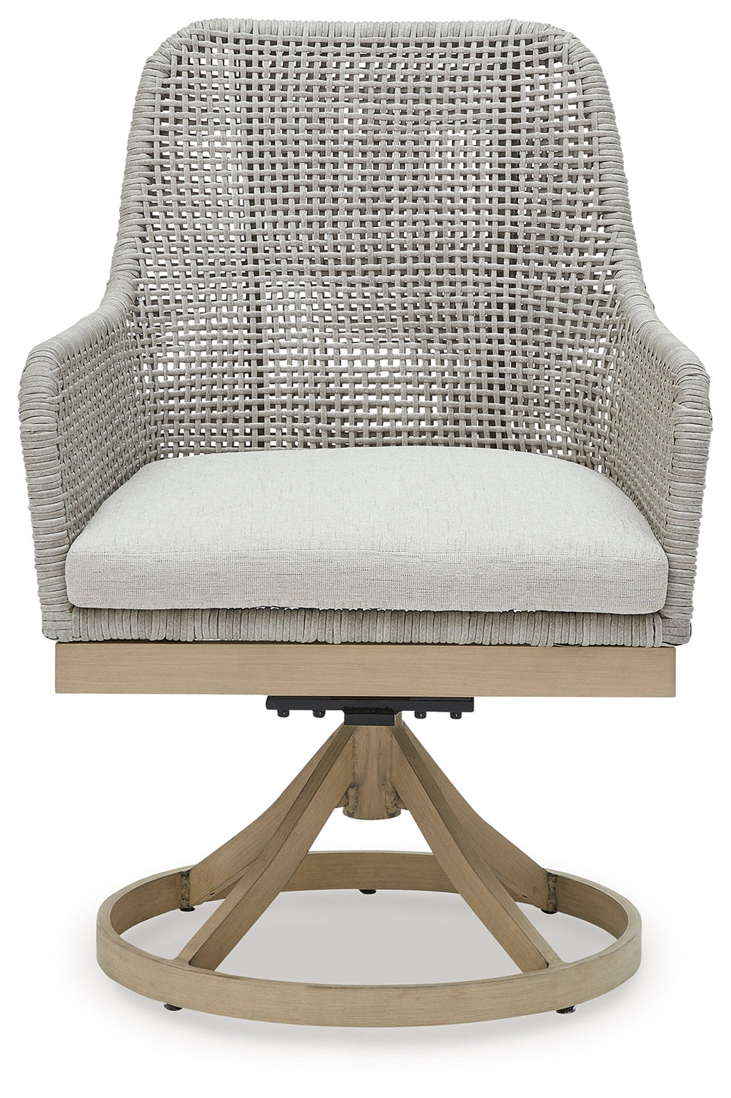 Seton Creek Gray Outdoor Swivel Dining Chair (Set of 2)
