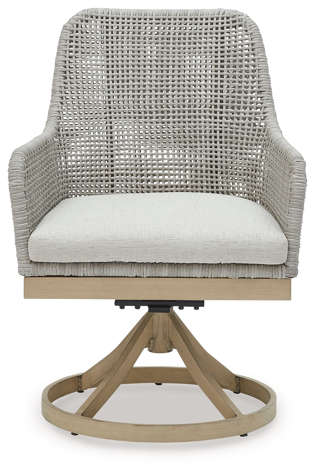 Seton Creek Gray Outdoor Swivel Dining Chair (Set of 2)