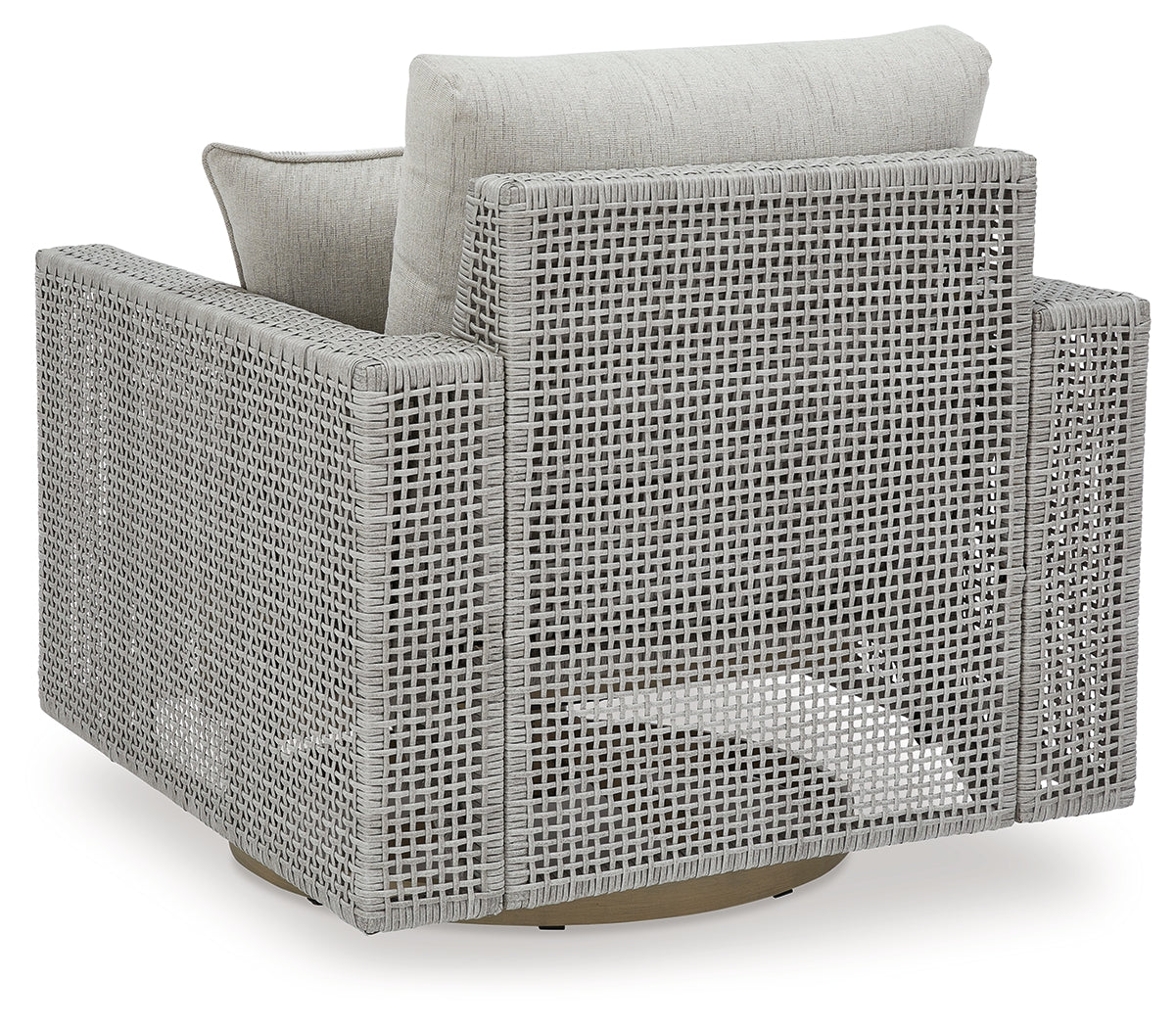 Seton Creek Gray Outdoor Swivel Lounge Chair w/ Cushion