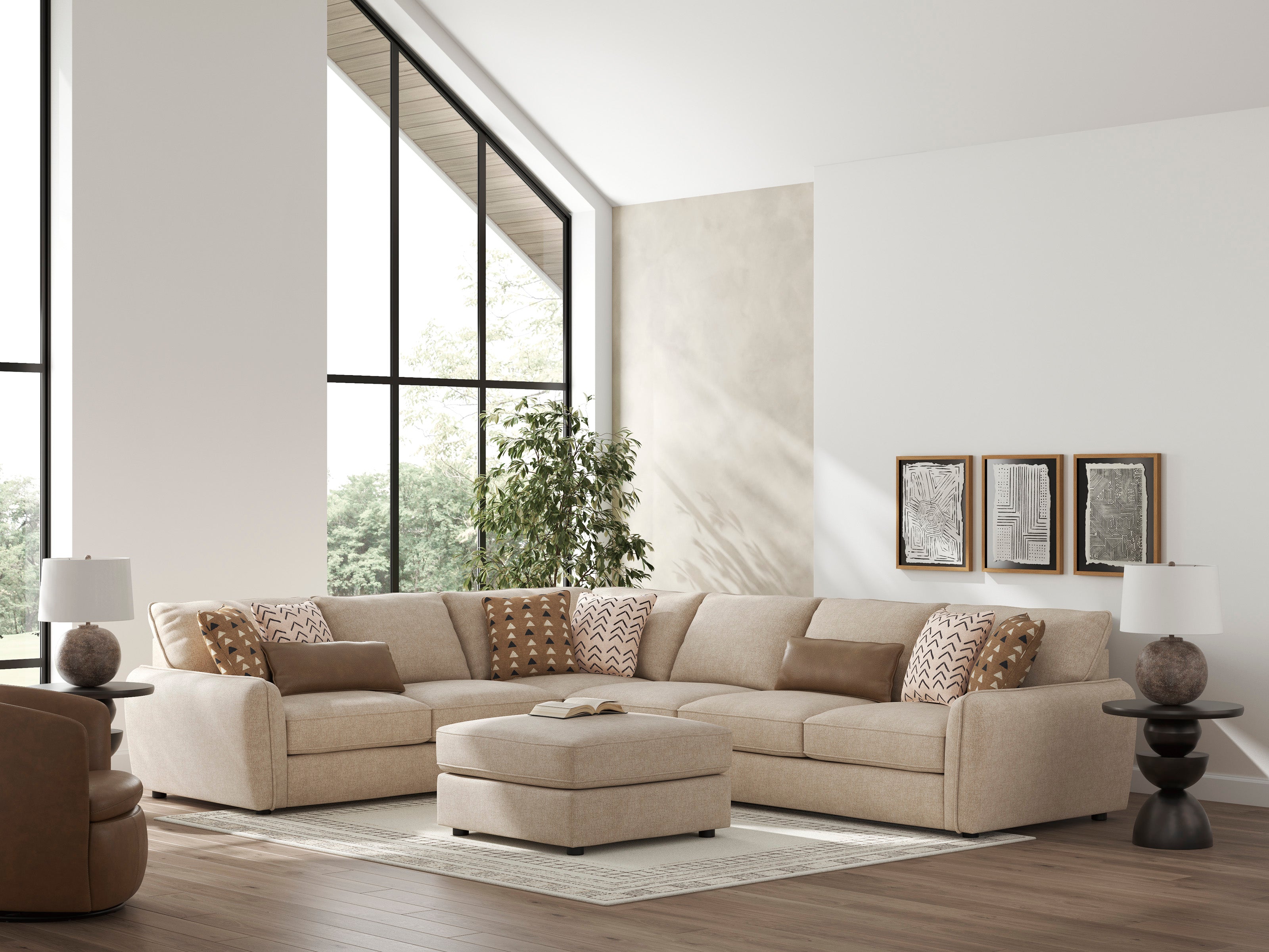 Seyler Sand Oversized Accent Ottoman