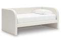 Shapella Tan/White Twin Upholstered Day Bed