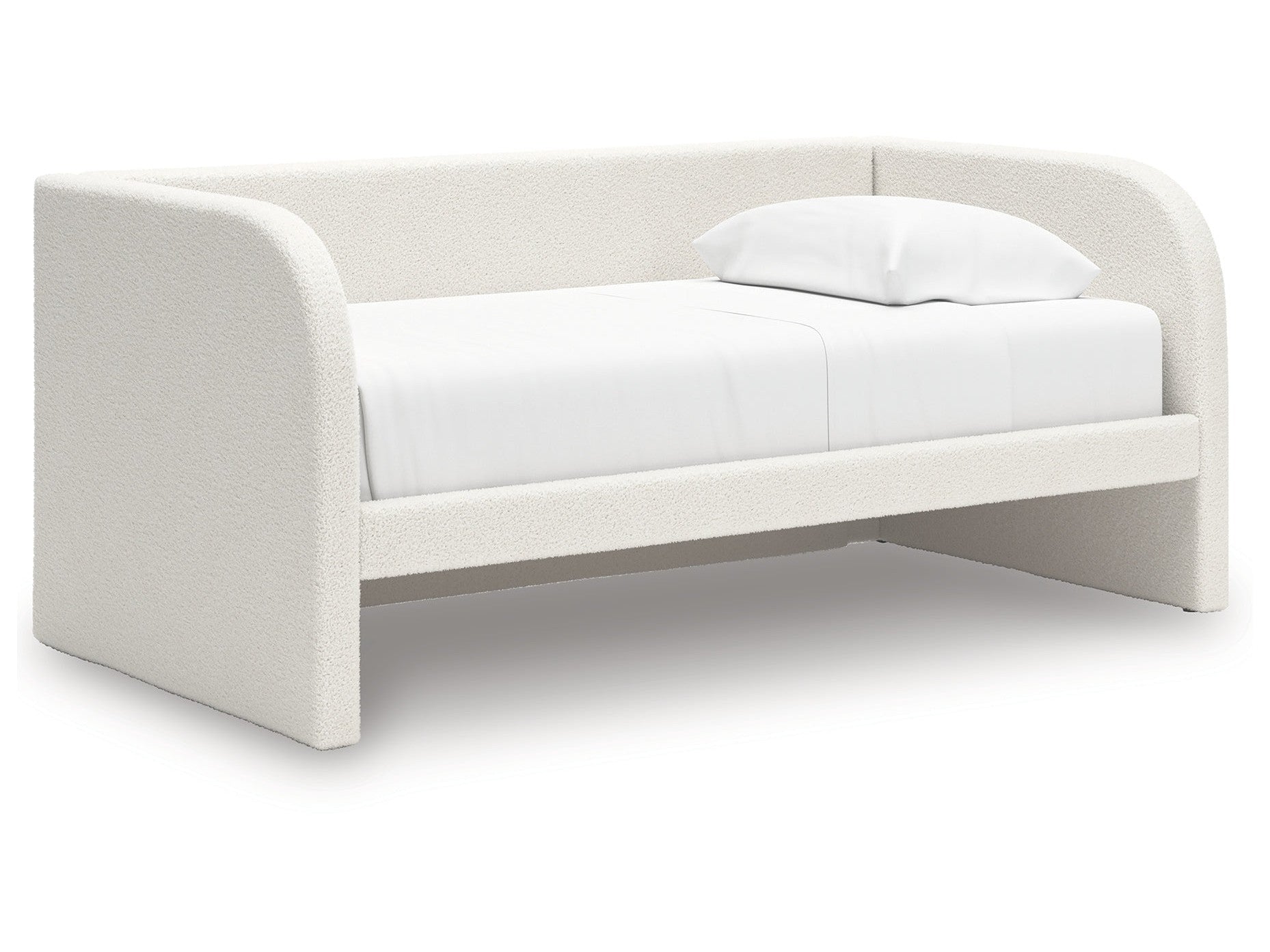 Shapella Tan/White Twin Upholstered Day Bed