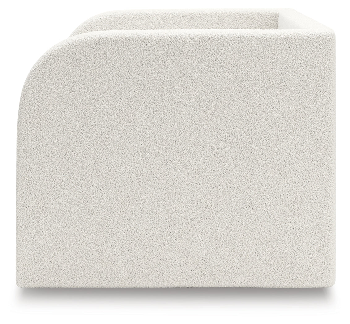Shapella Tan/White Twin Upholstered Day Bed