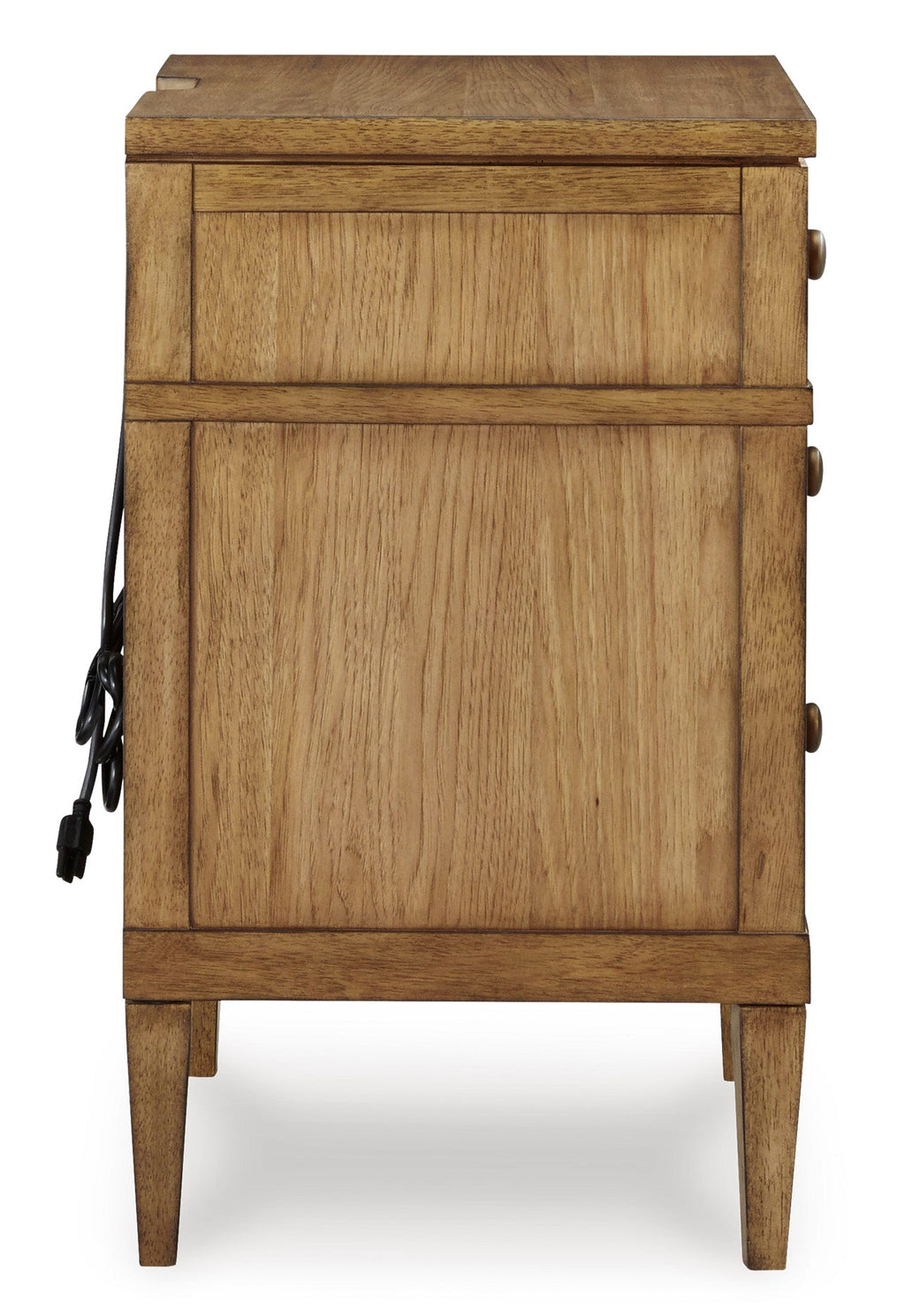 Sharlance Brown Three Drawer Nightstand
