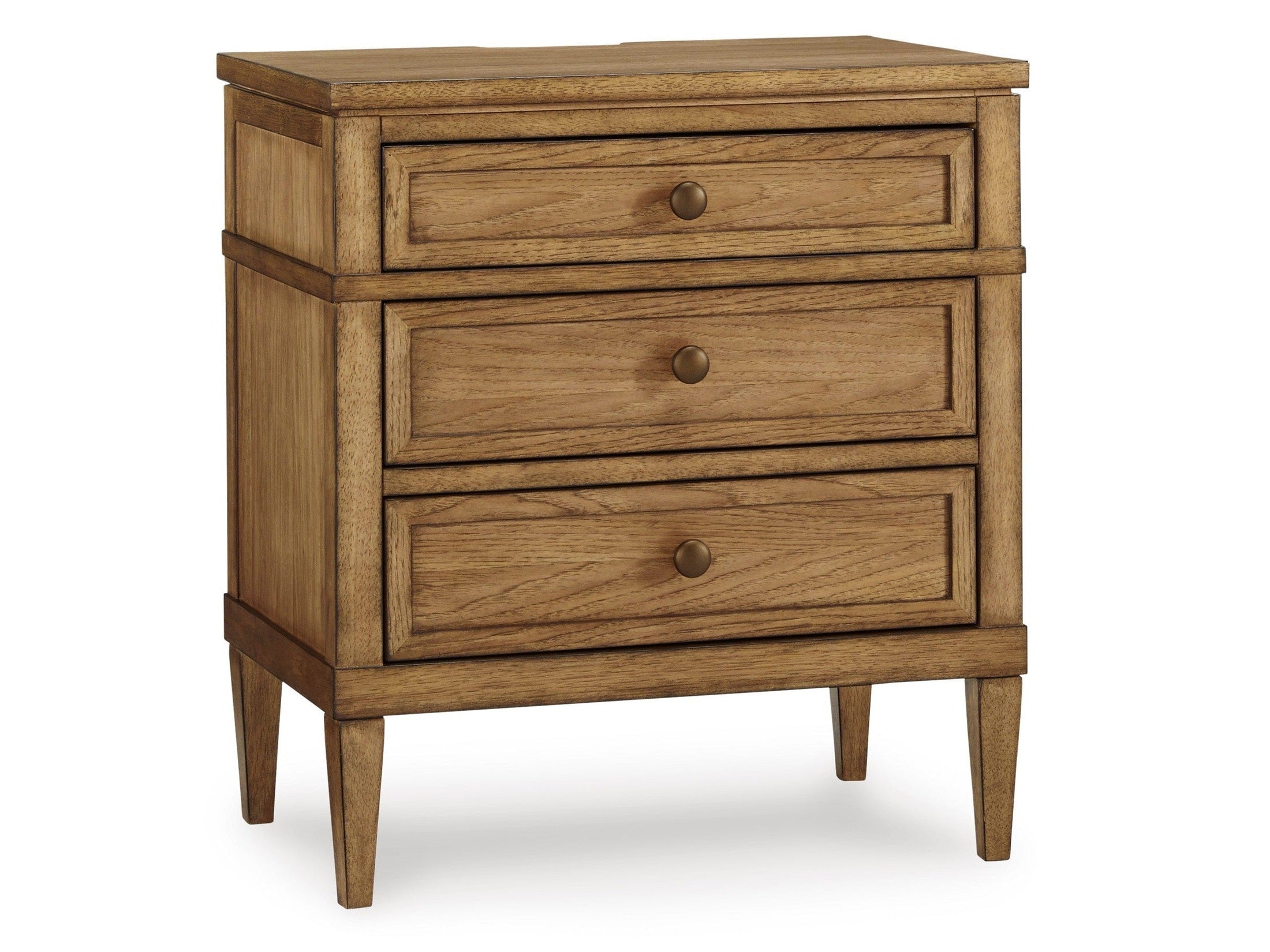 Sharlance Brown Three Drawer Nightstand