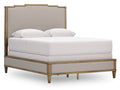 Sharlance Green/Brown Queen Upholstered Panel Bed