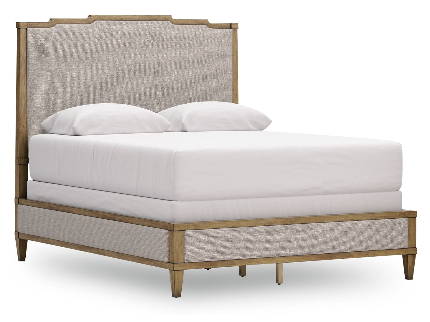 Sharlance Green/Brown Queen Upholstered Panel Bed