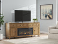 Sharlance Light 81" TV Stand, Brown