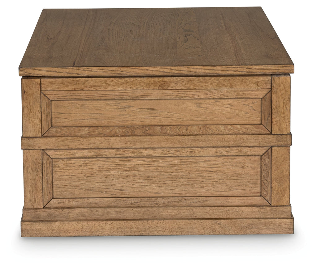 Sharlance Light Brown Lift-Top Coffee Table