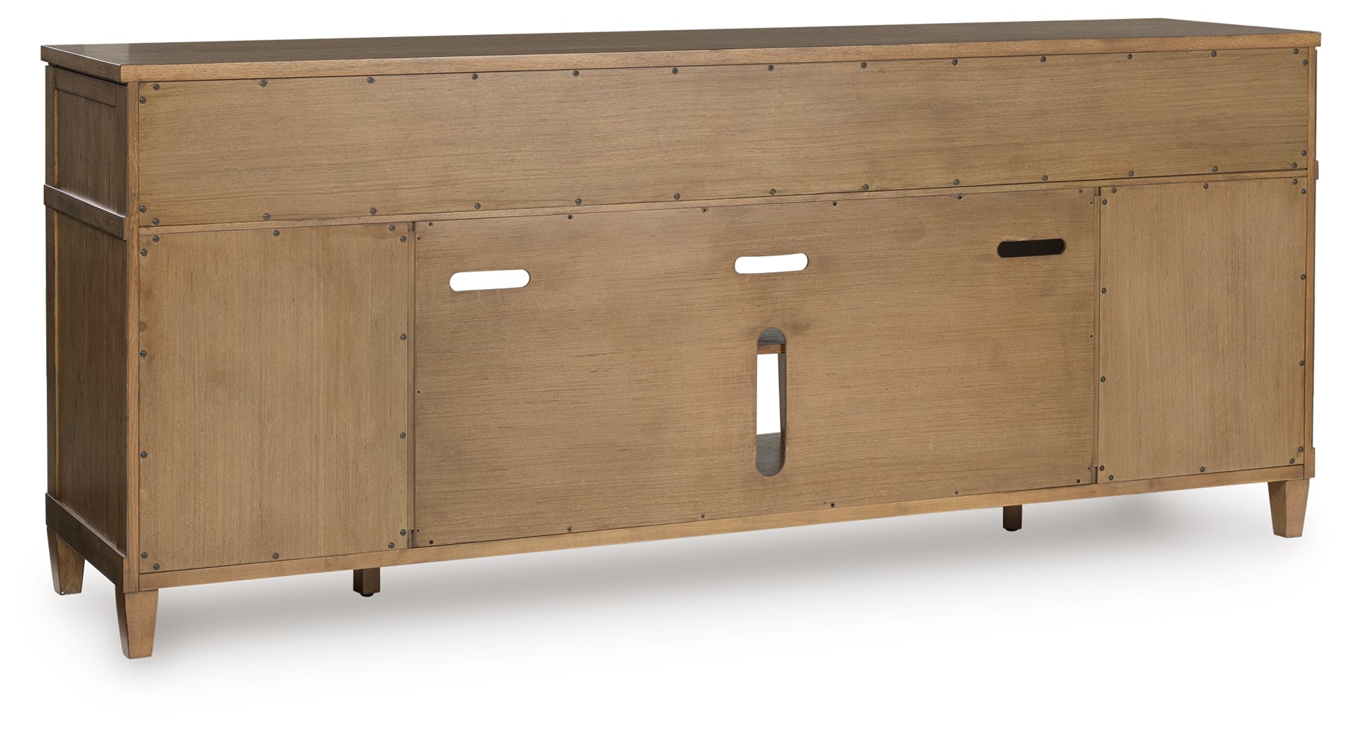 Sharlance Light Brown XL TV Stand w/Fireplace Option