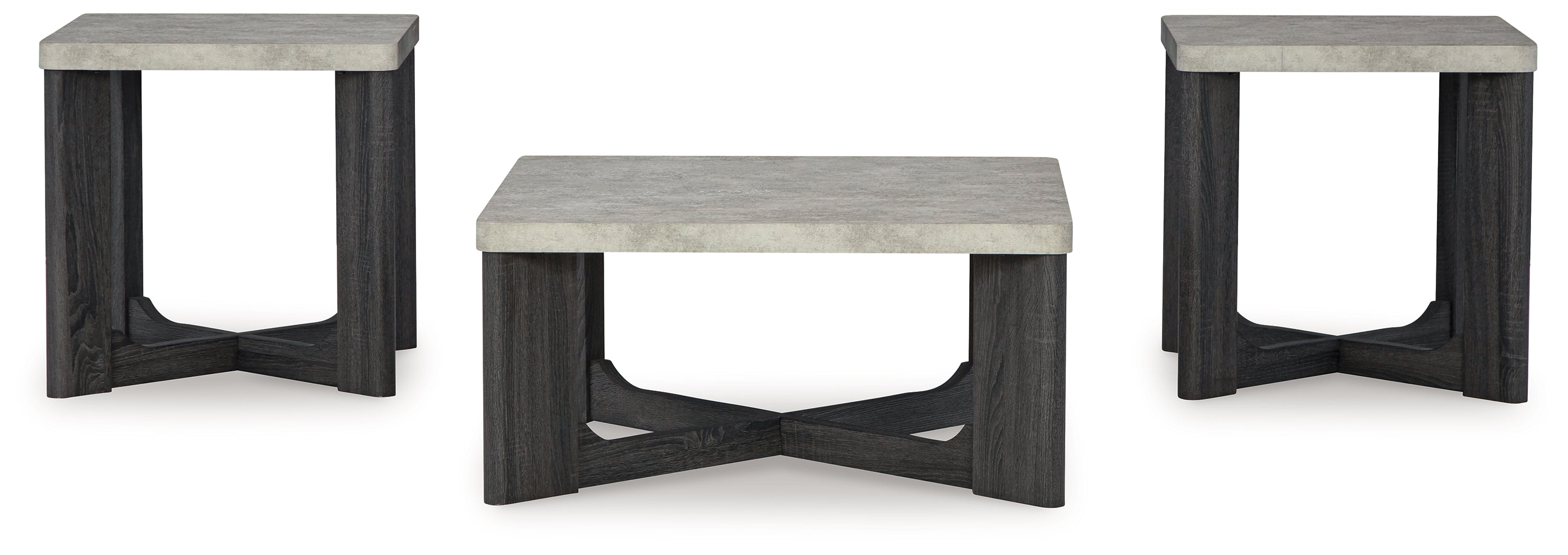 Sharstorm Two-Tone Gray Table (Set of 3)