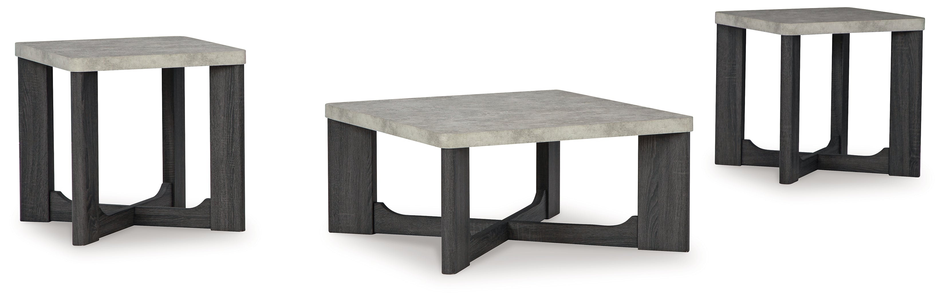 Sharstorm Two-Tone Gray Table (Set of 3)