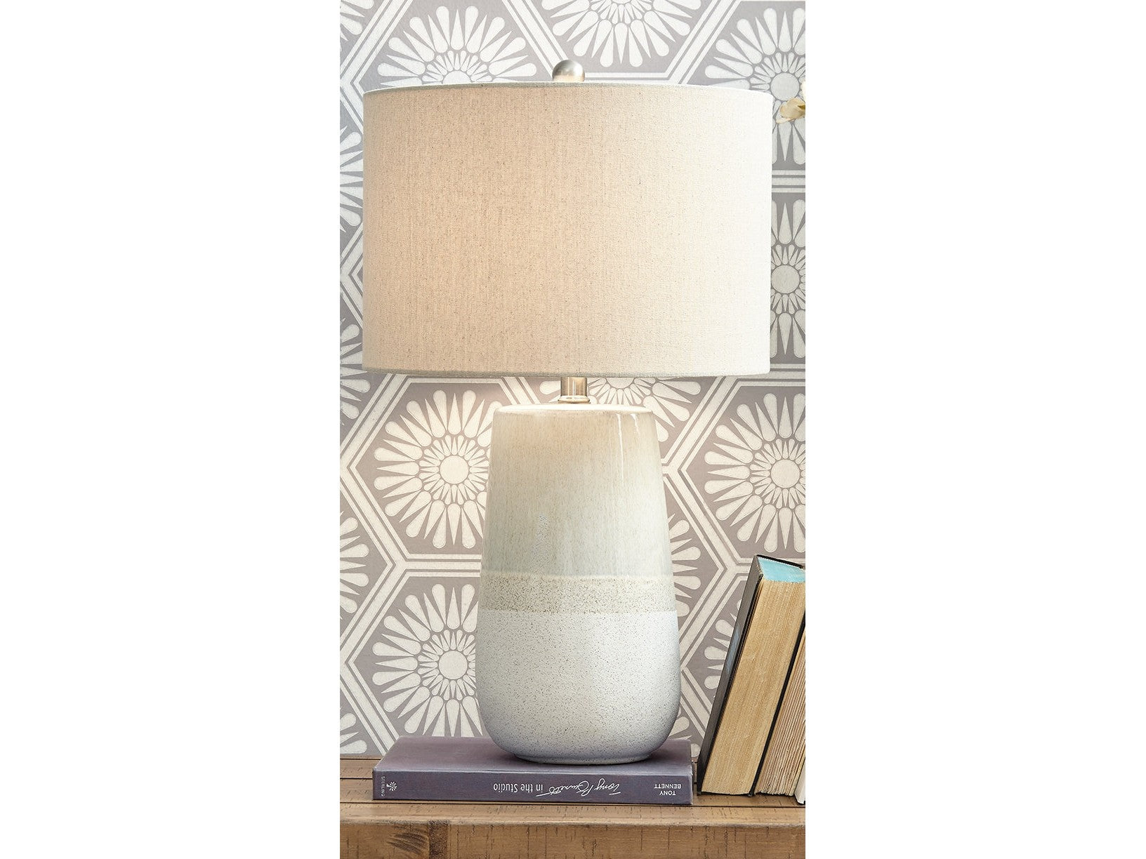Shavon Beige/White Table Lamp (Set of 2)