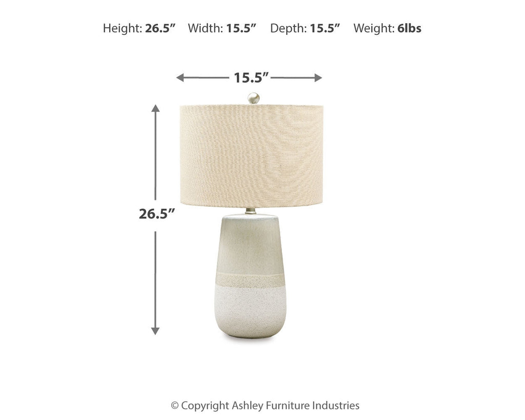 Shavon Beige/White Table Lamp (Set of 2)