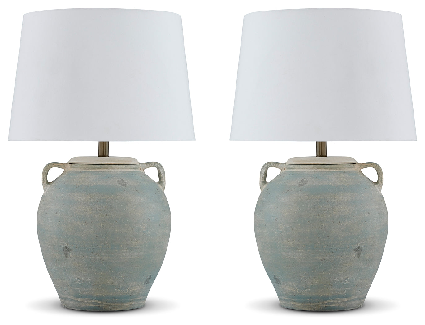 Shawburg Antique Green 2-Piece Lamp Set