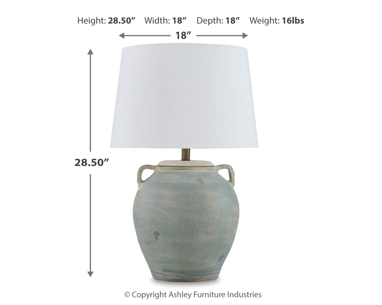 Shawburg Antique Green 2-Piece Lamp Set